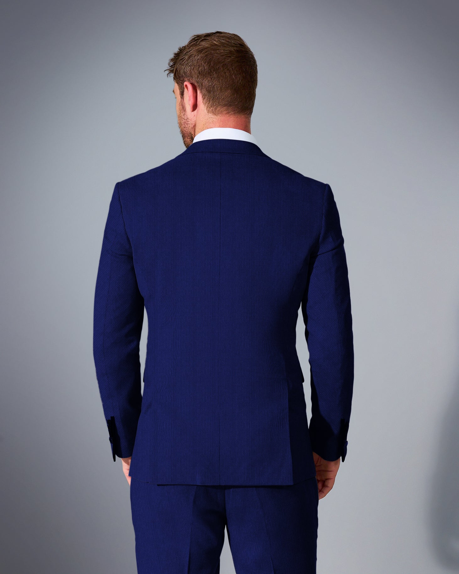 Tailored Fit Anzug Herren Struktur Taschen Stretch Formal