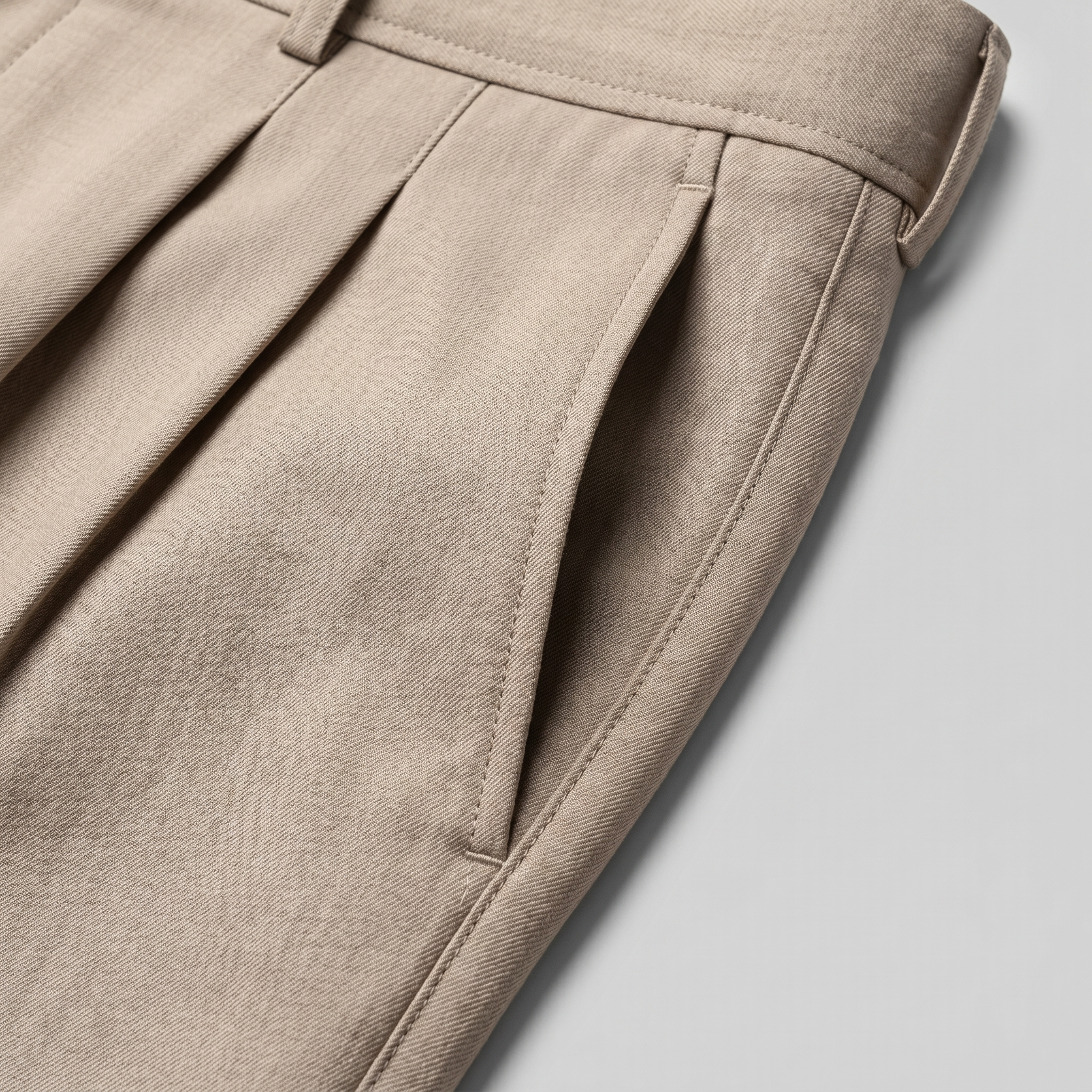 Pantalones a medida para hombre de pierna ancha con cinturón y cintura elástica