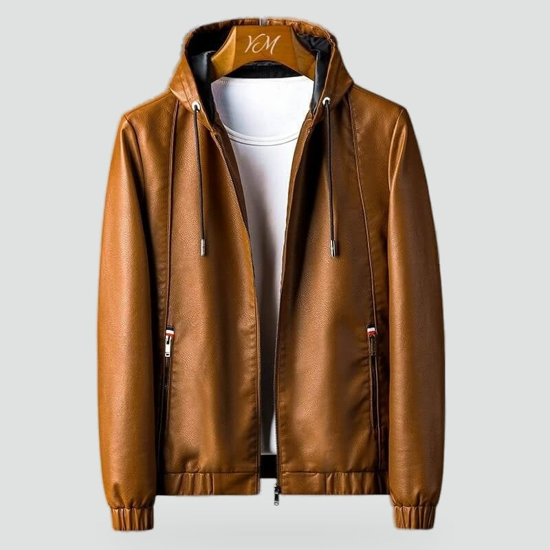 Aspen Hooded Leather Jacket - York Miller