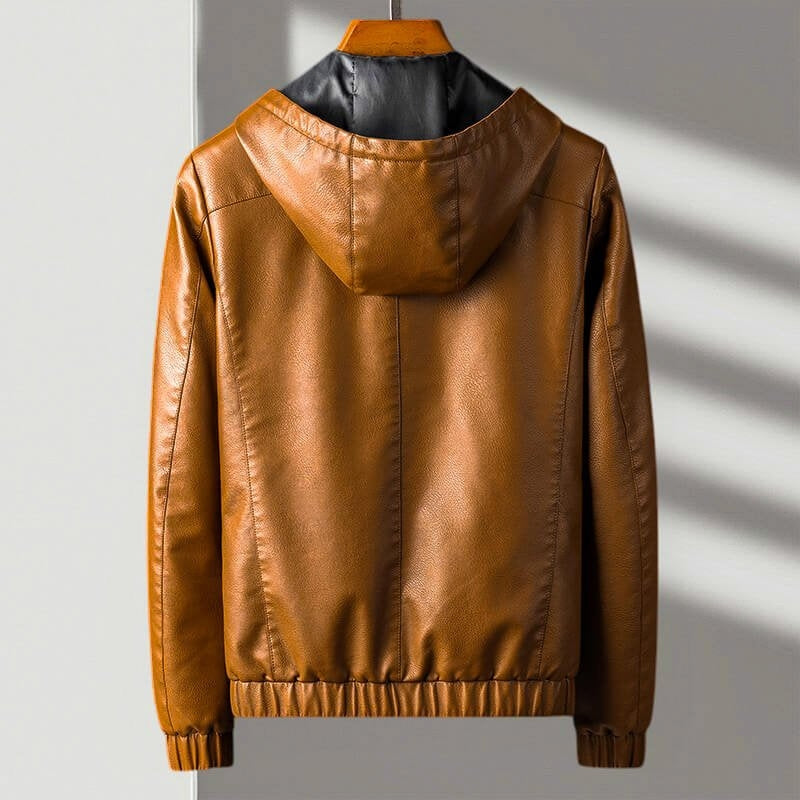Aspen Hooded Leather Jacket - York Miller