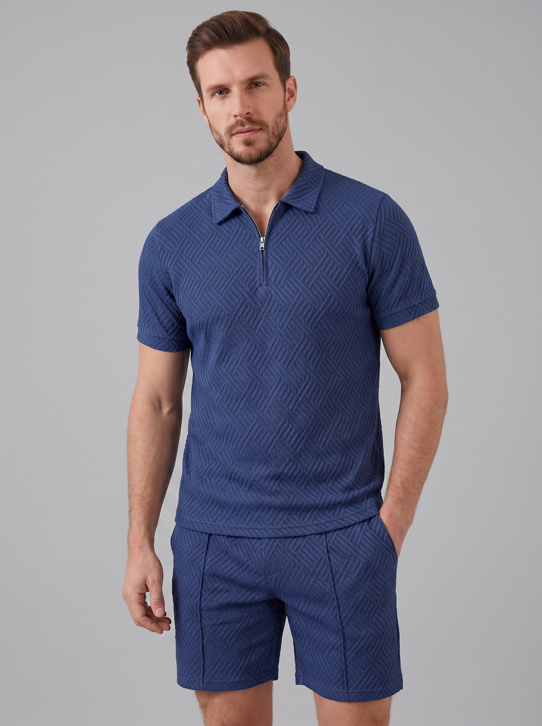 Sommer Sæt Herre Let Åndbar Casual Relaxed Fit