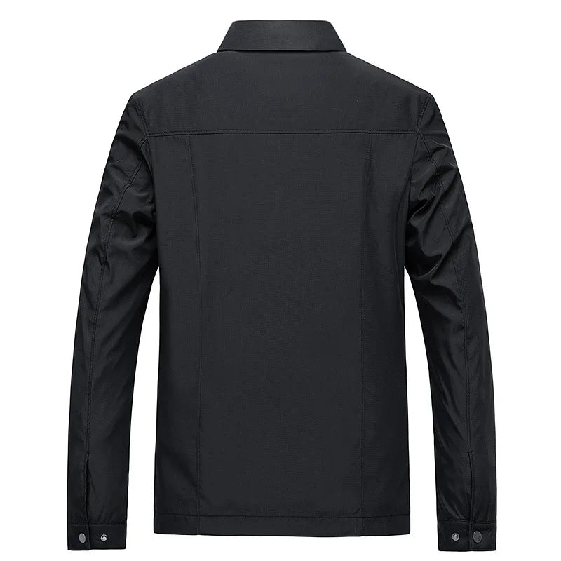 Chaqueta casual de verano con cremallera frontal minimalista para hombre