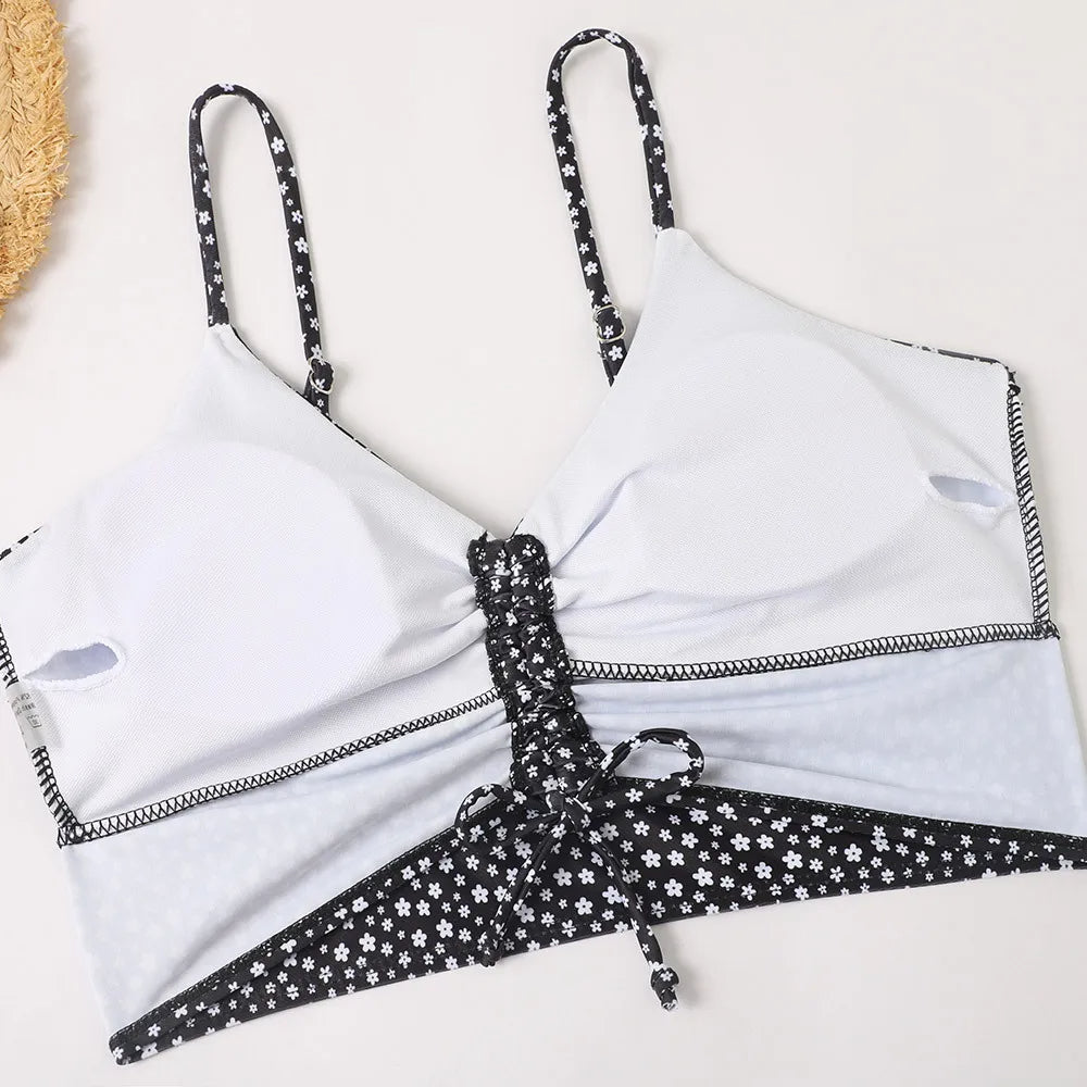 Conjunto de tankini para mujer a la moda con estampado y ajuste favorecedor