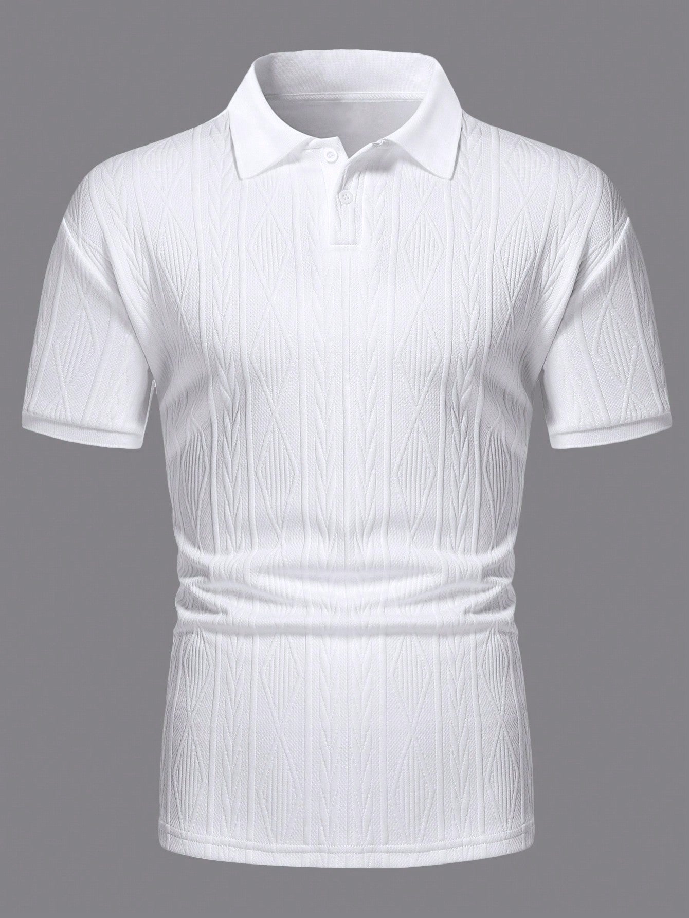 Heren Polo Shirt Met Korte Mouwen En Knoopdetails
