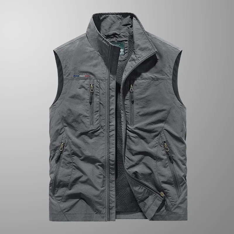Chaleco Acolchado para Hombre con Cremallera y Cuello Alto Outdoor