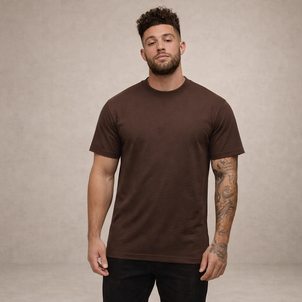 T-shirt homme coupe slim col rond manches courtes