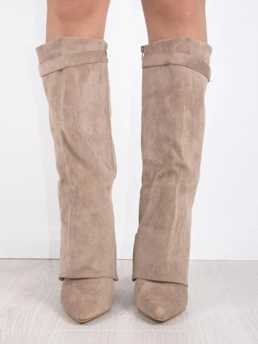 Over-the-Knee Boots For Women With Pointed Toe And Stretch Shaft