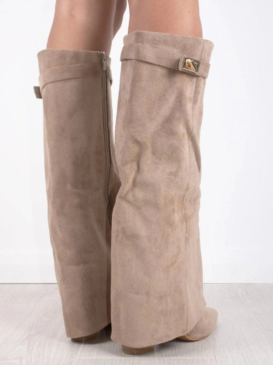 Over-the-Knee Boots For Women With Pointed Toe And Stretch Shaft