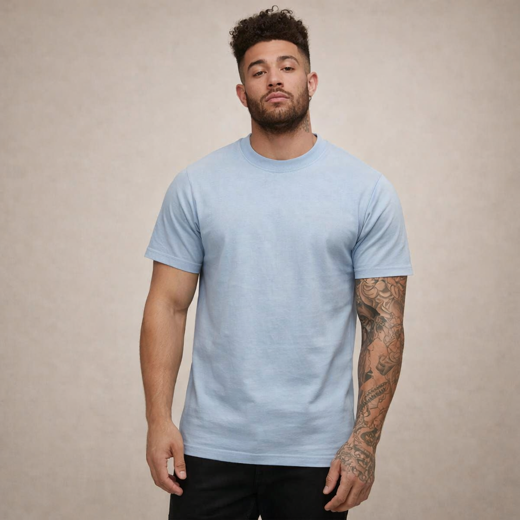 T-shirt homme coupe slim col rond manches courtes