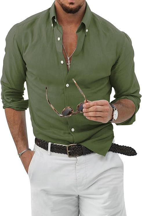 Camicia uomo maniche lunghe casual formale