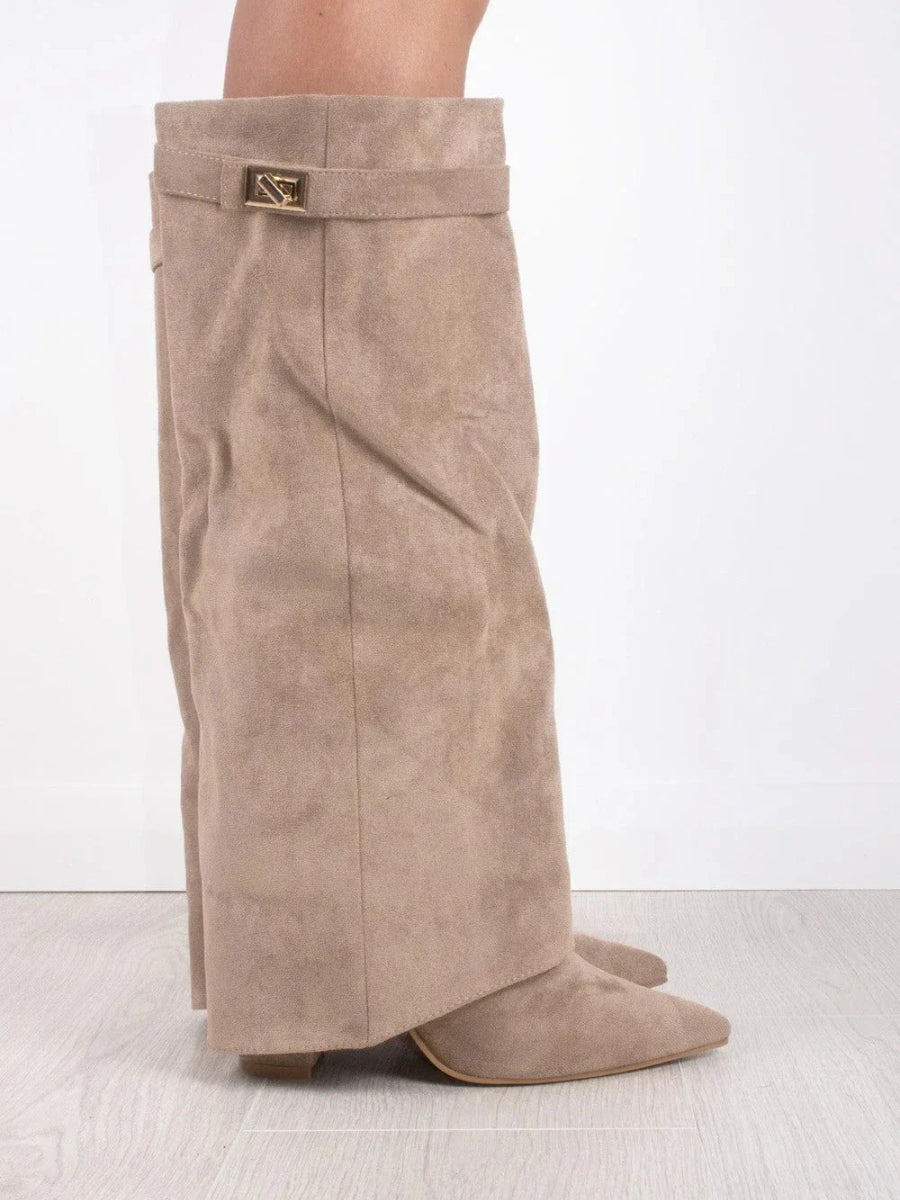 Over-the-Knee Boots For Women With Pointed Toe And Stretch Shaft