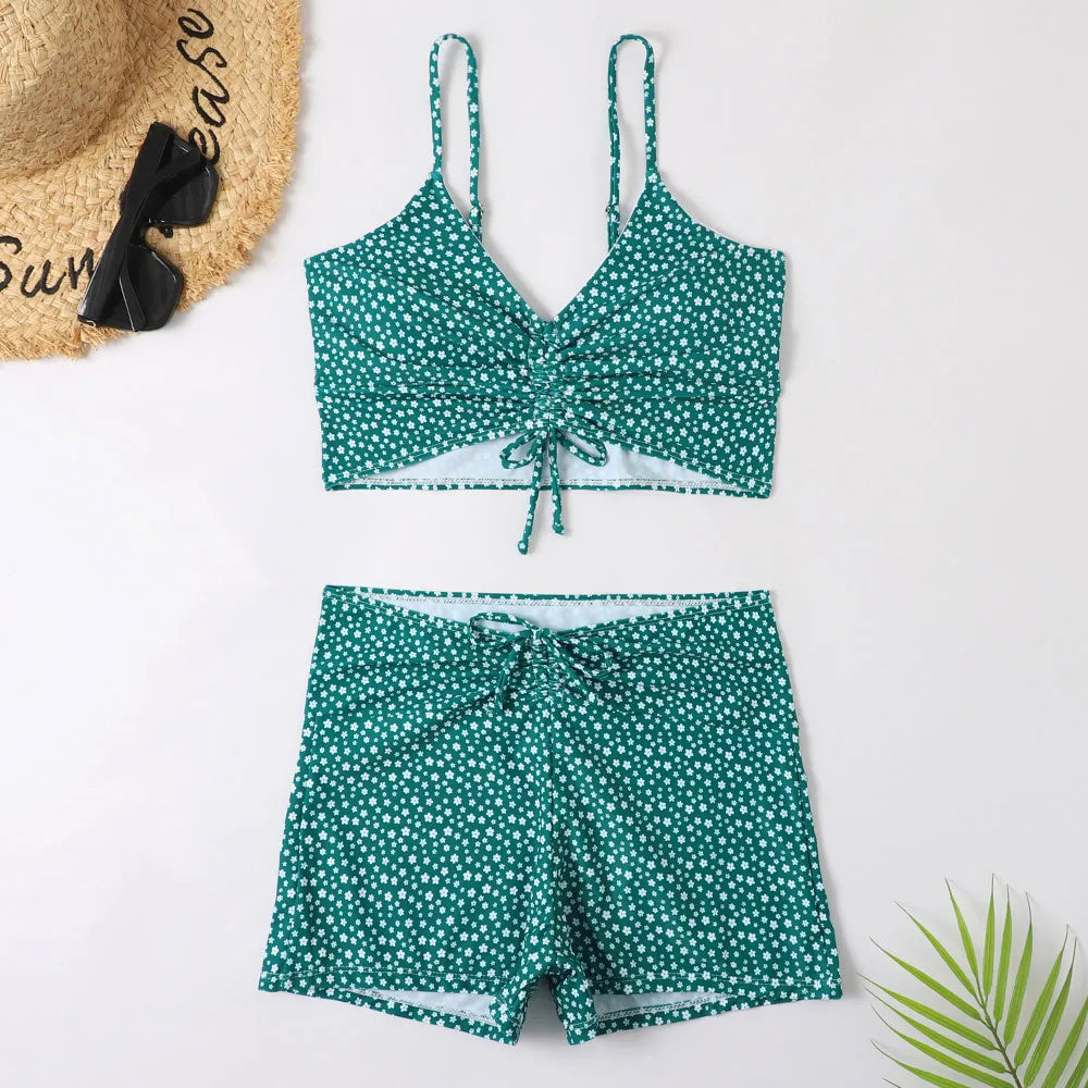 Conjunto de tankini para mujer a la moda con estampado y ajuste favorecedor