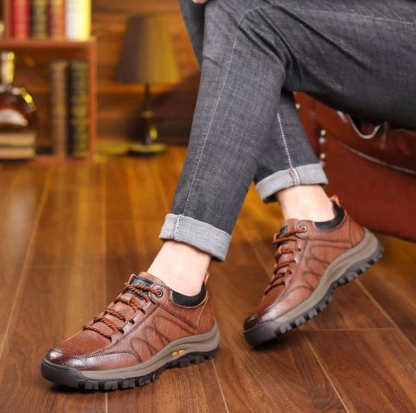 Sapatos ortopédicos impermeáveis confortáveis para homem