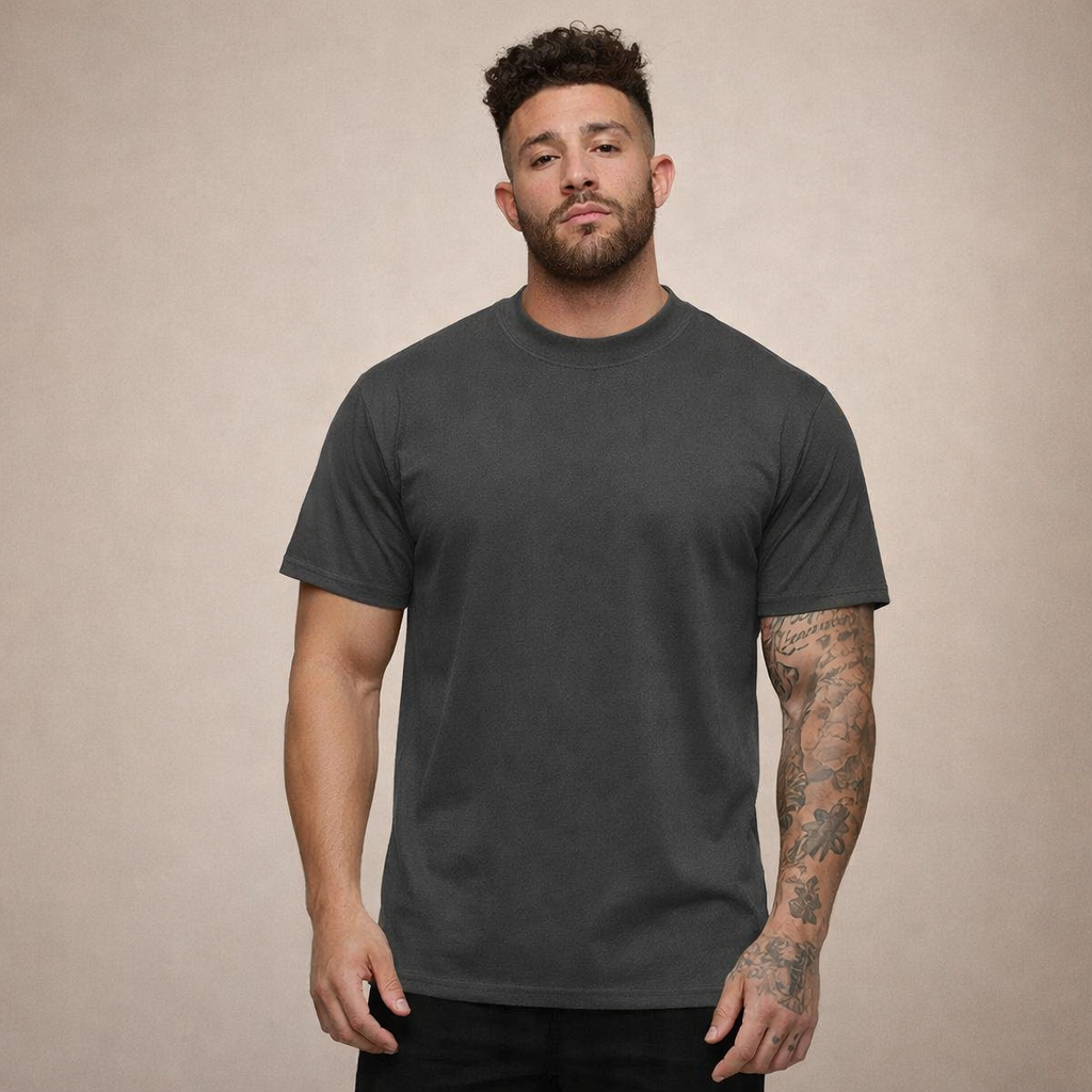 T-shirt homme coupe slim col rond manches courtes