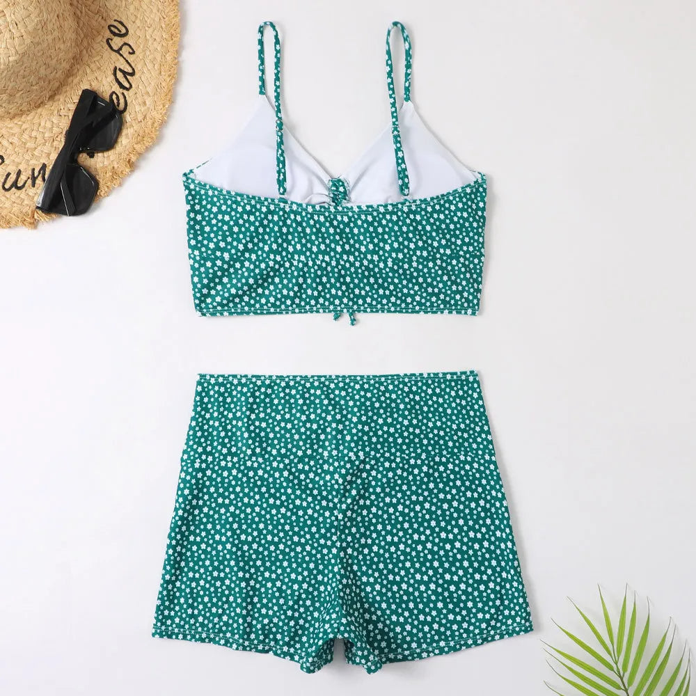 Conjunto de tankini para mujer a la moda con estampado y ajuste favorecedor