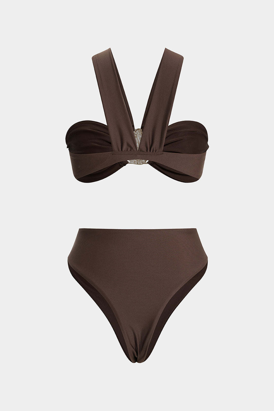 Ensemble bikini asymétrique pour femmes avec accents tendance