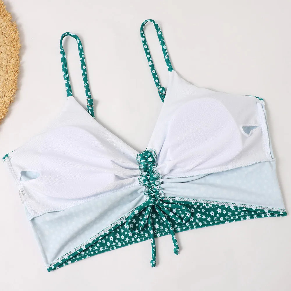 Conjunto de tankini para mujer a la moda con estampado y ajuste favorecedor