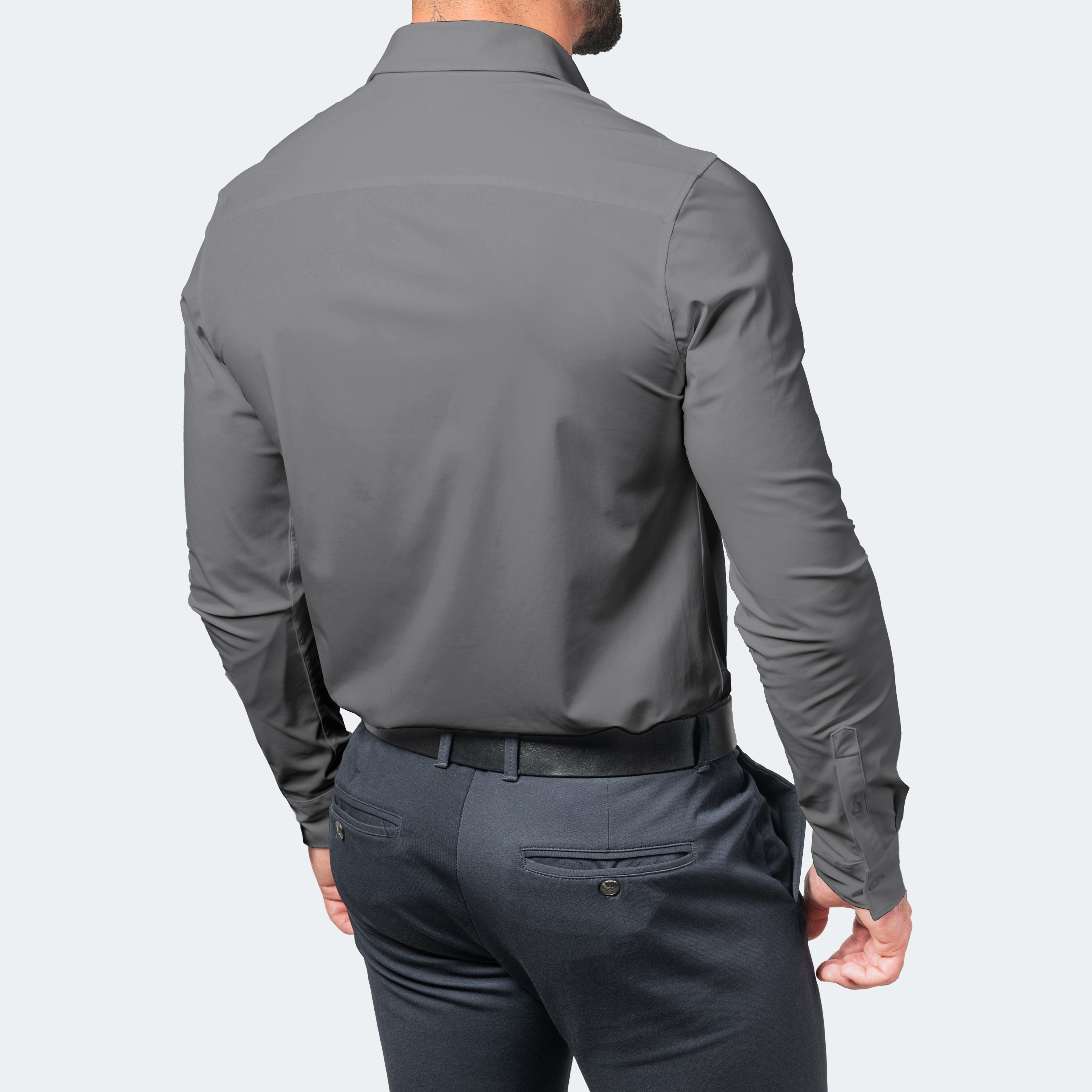 Camisa branca de homem - stretch extremo e sem necessidade de passar