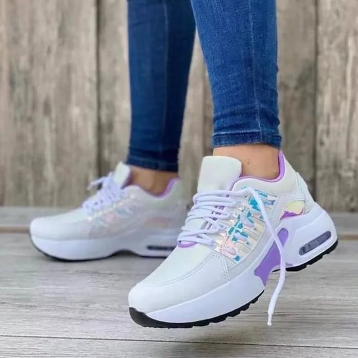 Sportliche Damen-Sneaker mit dämpfender Sohle und Schnürverschluss