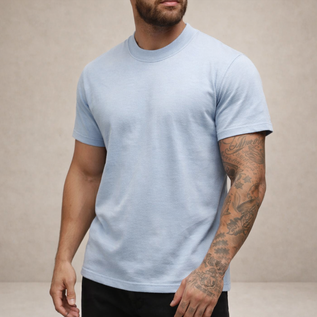 T-shirt homme coupe slim col rond manches courtes