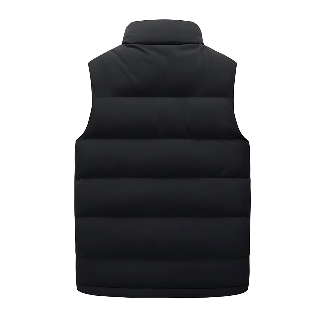 Colete bodywarmer acolchoado para homem para sobreposição com aspeto costurado