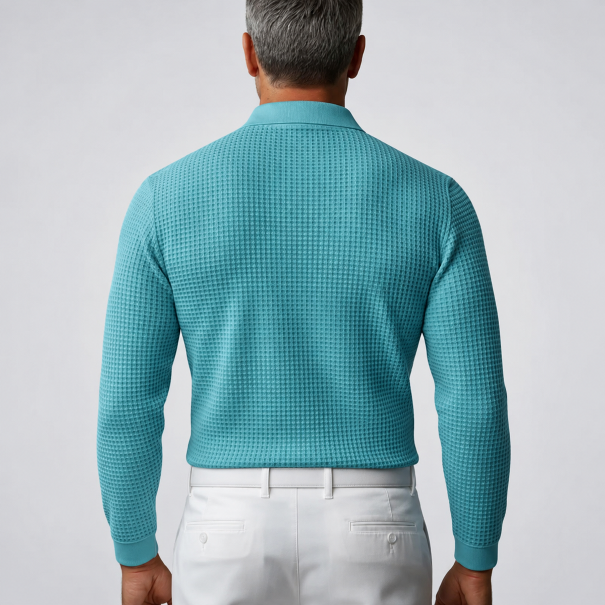 Men's Polo Sweater Long Sleeves Classic Collar