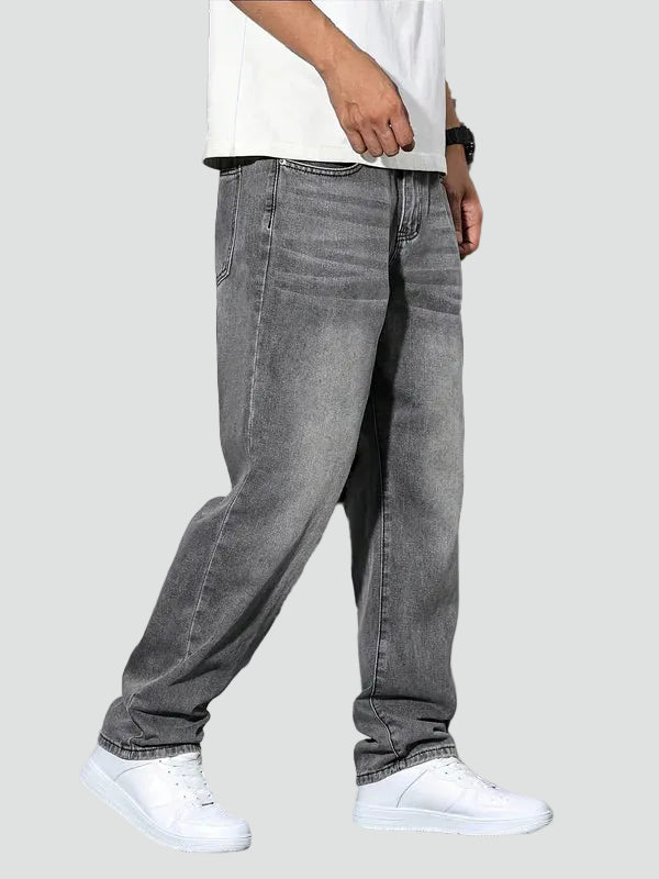 Jeans da uomo a gamba dritta, vestibilità comoda
