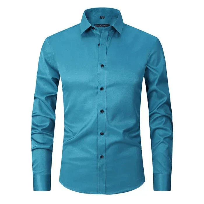 Herrenhemd mit langen Ärmeln und Slim Fit