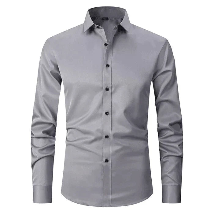 Herrenhemd mit langen Ärmeln und Slim Fit