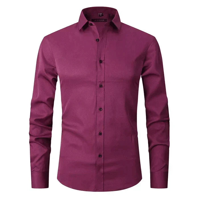 Herrenhemd mit langen Ärmeln und Slim Fit