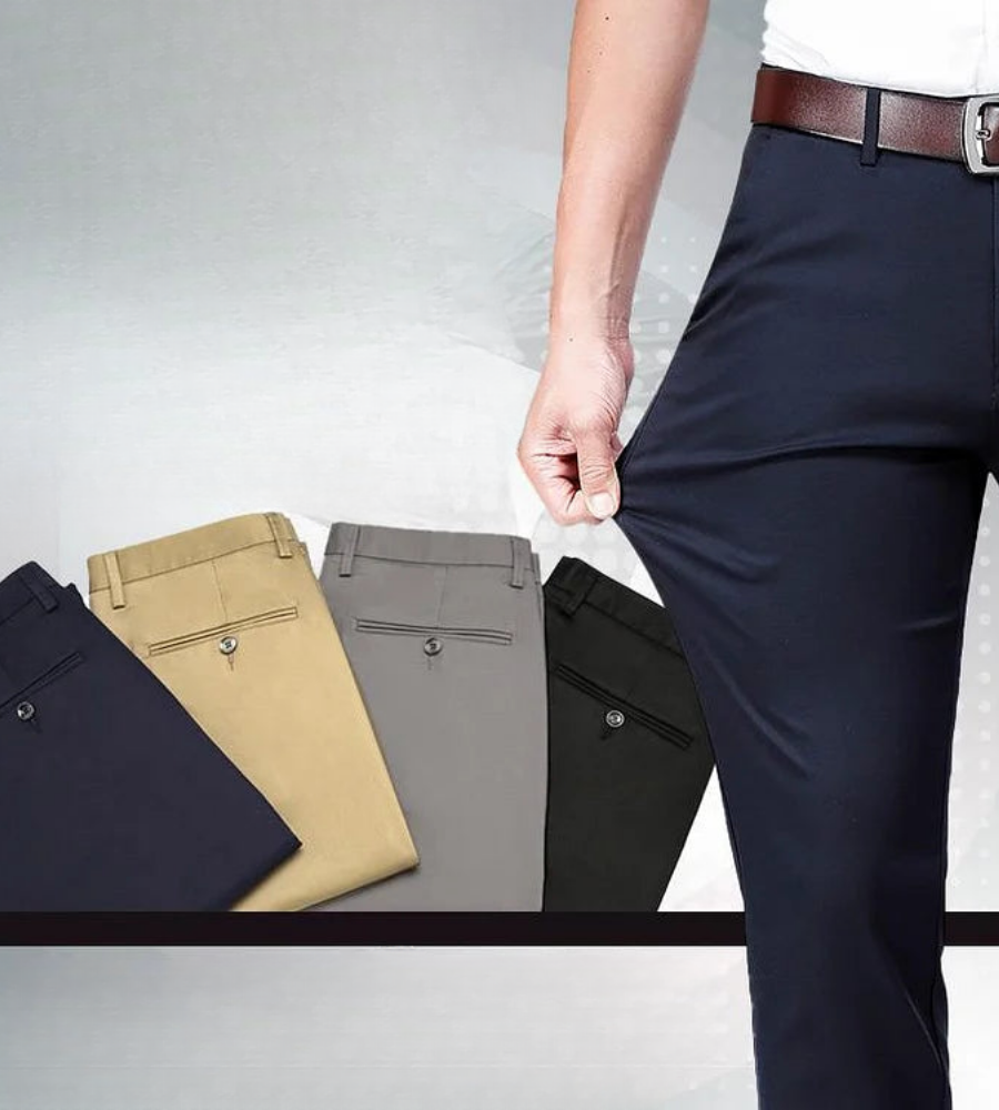 Pánske elastické nohavice so slim fit strihom a pohodlným strihom