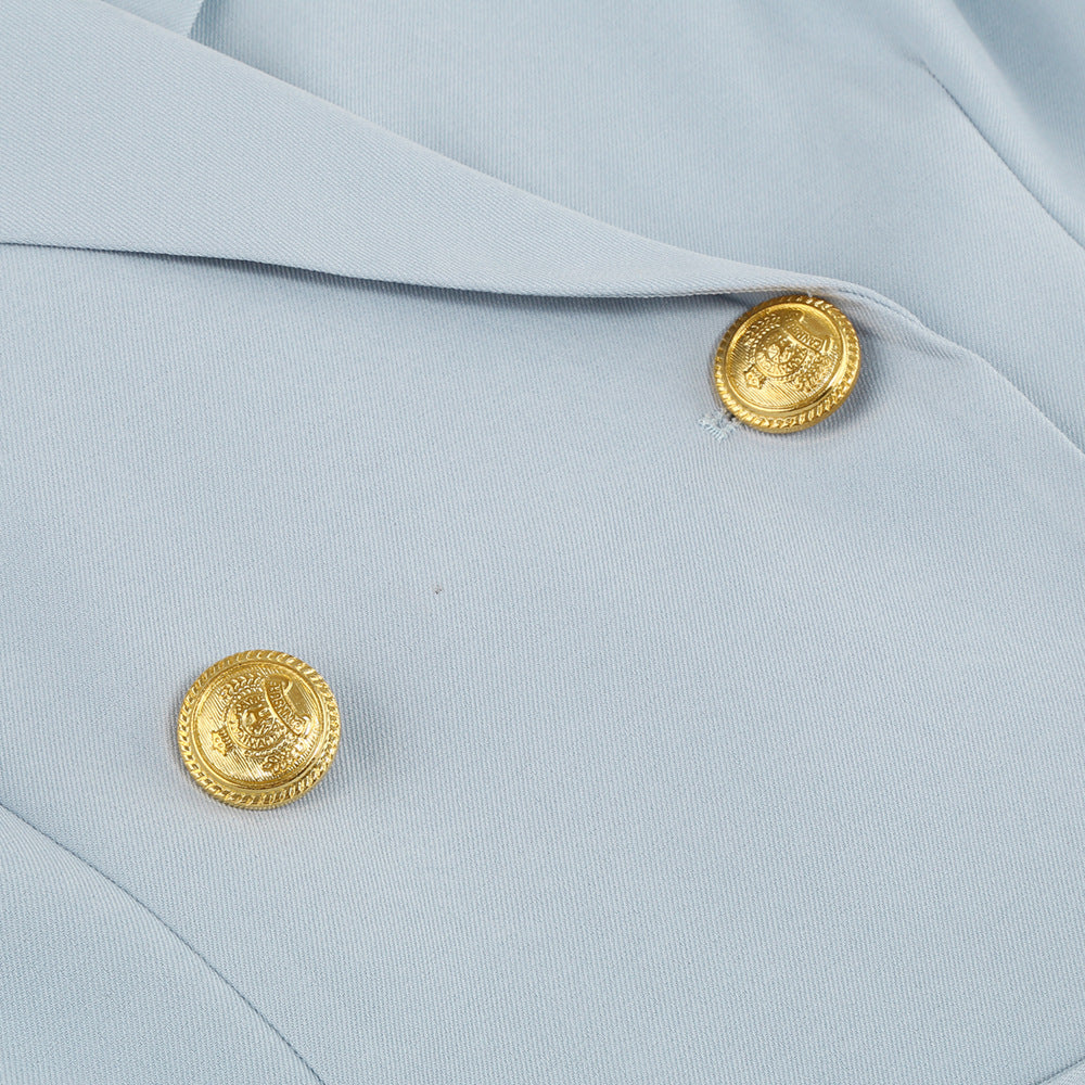 Vestido blazer con capa y cinturón para mujer
