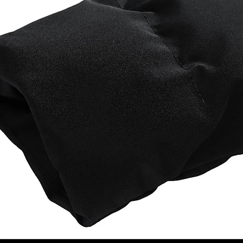 Warme Herren-Pufferjacke mit Kapuze und Eingrifftaschen