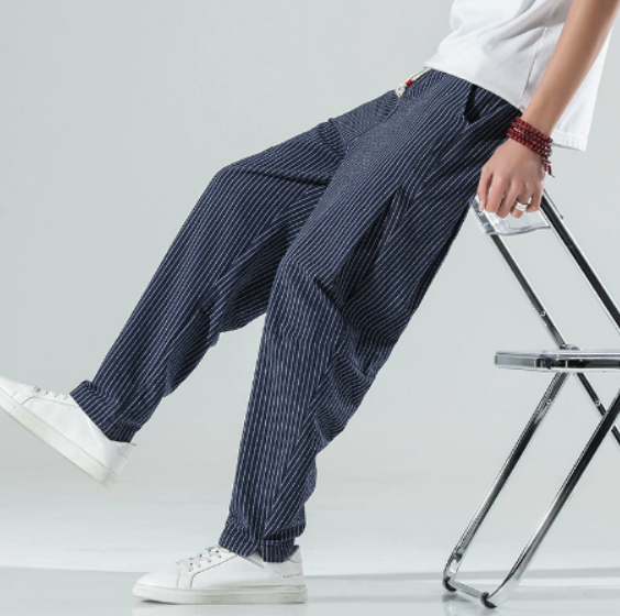 Linnen Broek Heren Elastische Taille Casual Zomer
