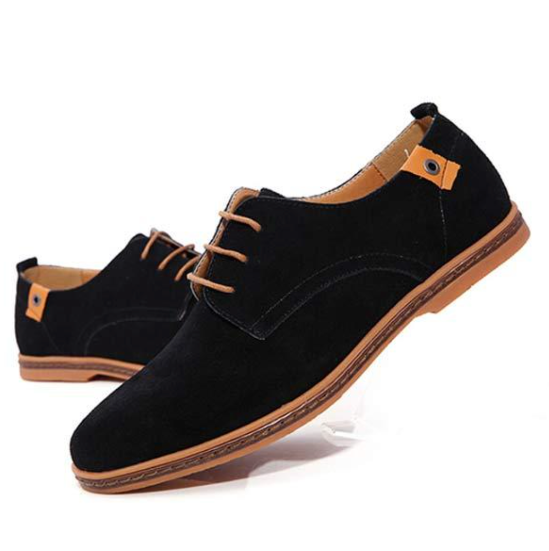 Zapatos derby de ante para hombre con cierre de cordones y acabado texturizado