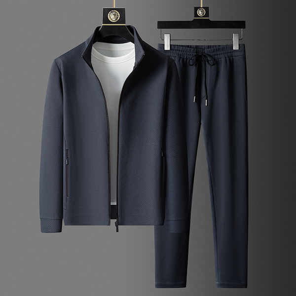 Tuta da allenamento da uomo con gilet e pantaloni jogger slim fit