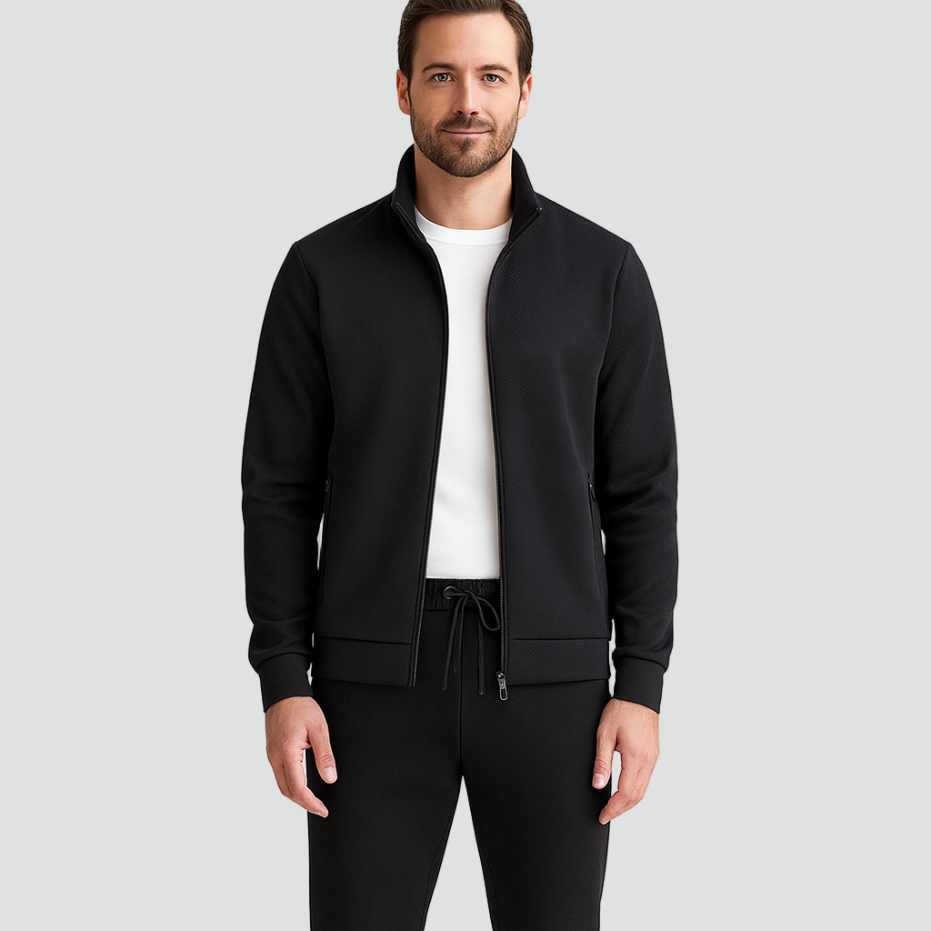 Tuta da allenamento da uomo con gilet e pantaloni jogger slim fit