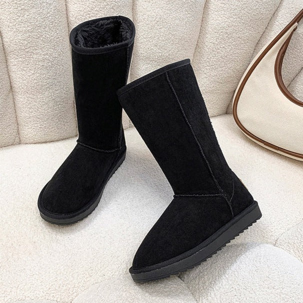 Gefütterte Winterstiefel für Damen mit Reißverschluss, warm und rutschfest