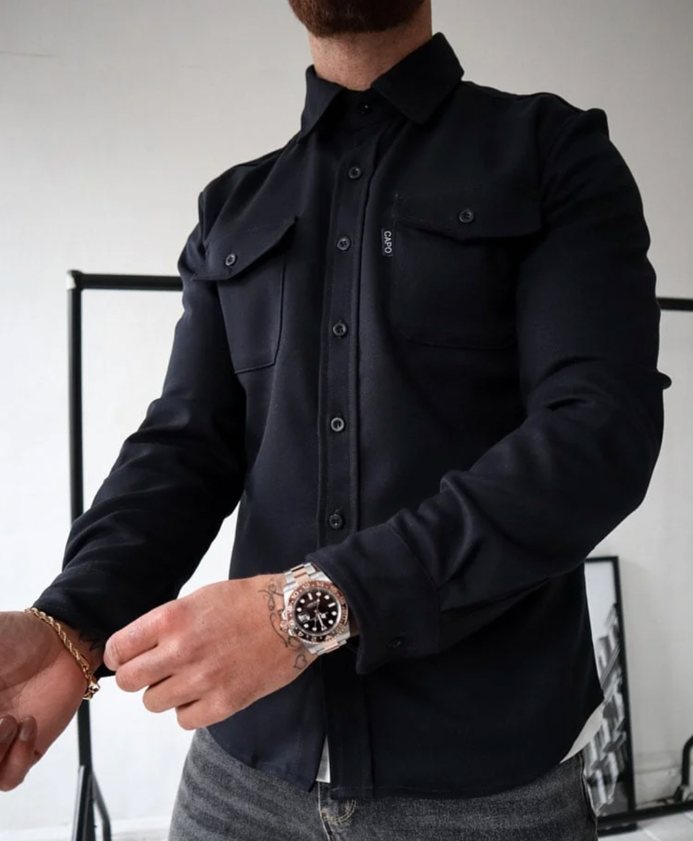 Surchemise homme élégante avec poches poitrine pratiques