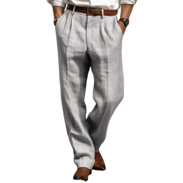 Pantalon en lin homme coupe droite confort