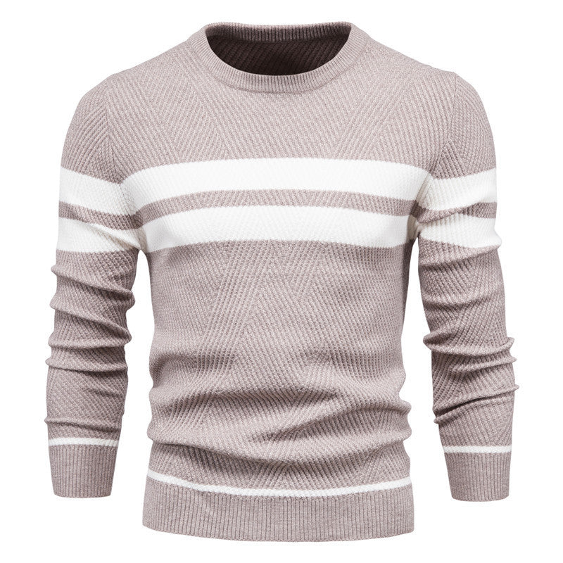Casual Gestreepte Trui Voor Mannen Met Regular Fit