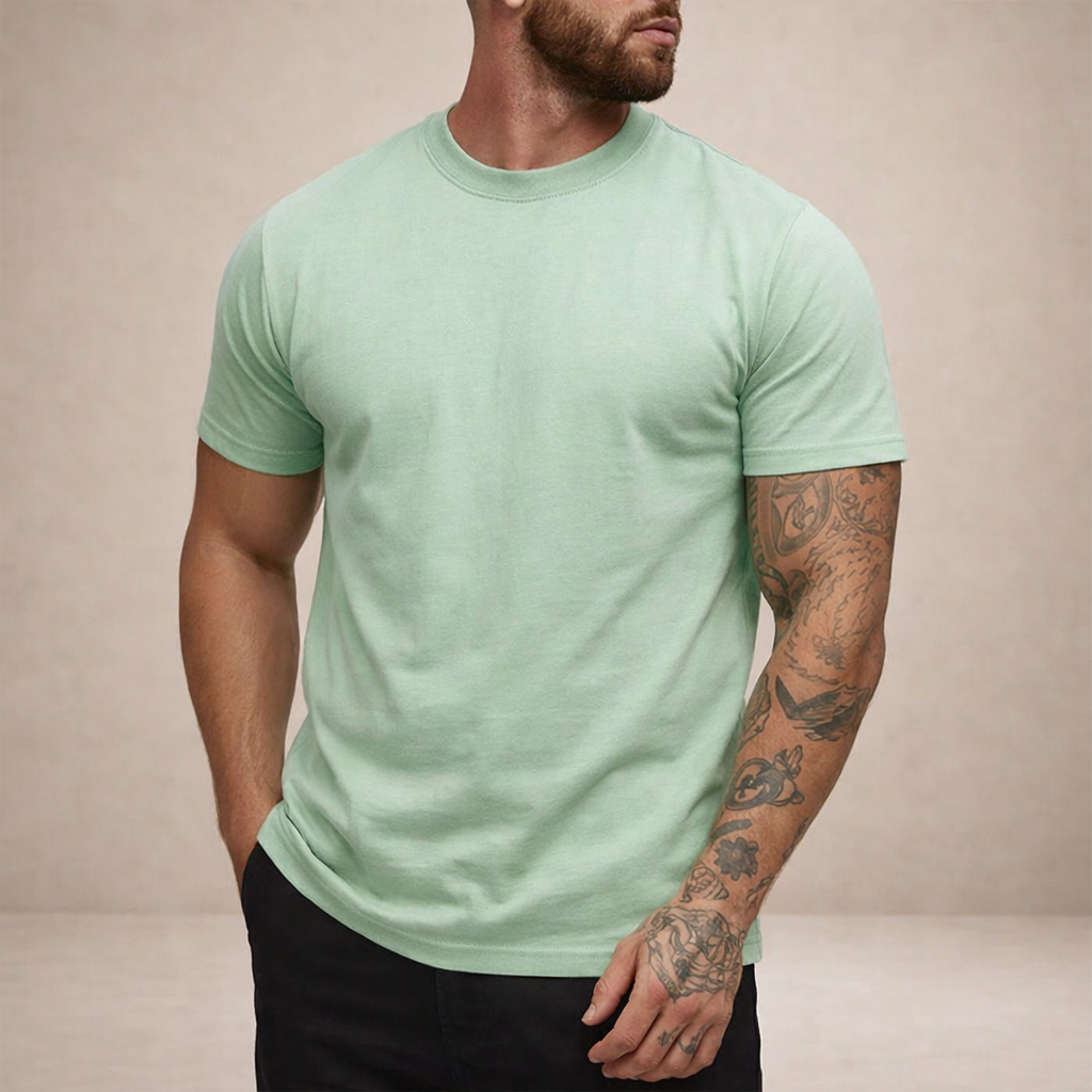 T-shirt homme coupe slim col rond manches courtes