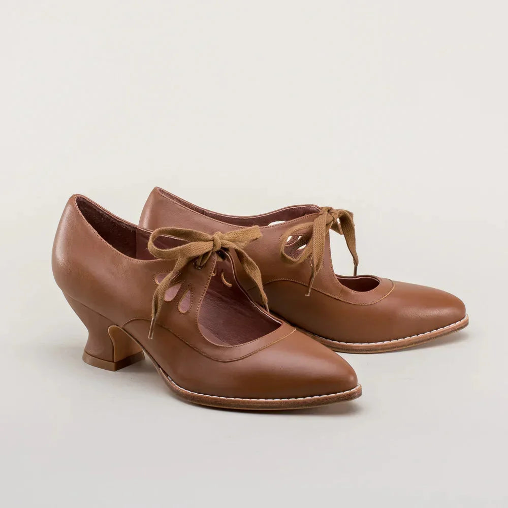Zapatos ortopédicos para mujer de ajuste regular, de cuero con tacón alto