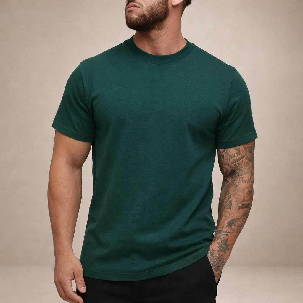 T-shirt homme coupe slim col rond manches courtes