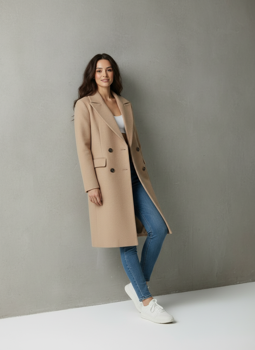 Sacou Damă Lână Rever Notched Formal Casual