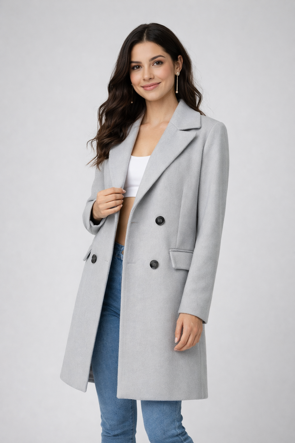 Sacou Damă Lână Rever Notched Formal Casual