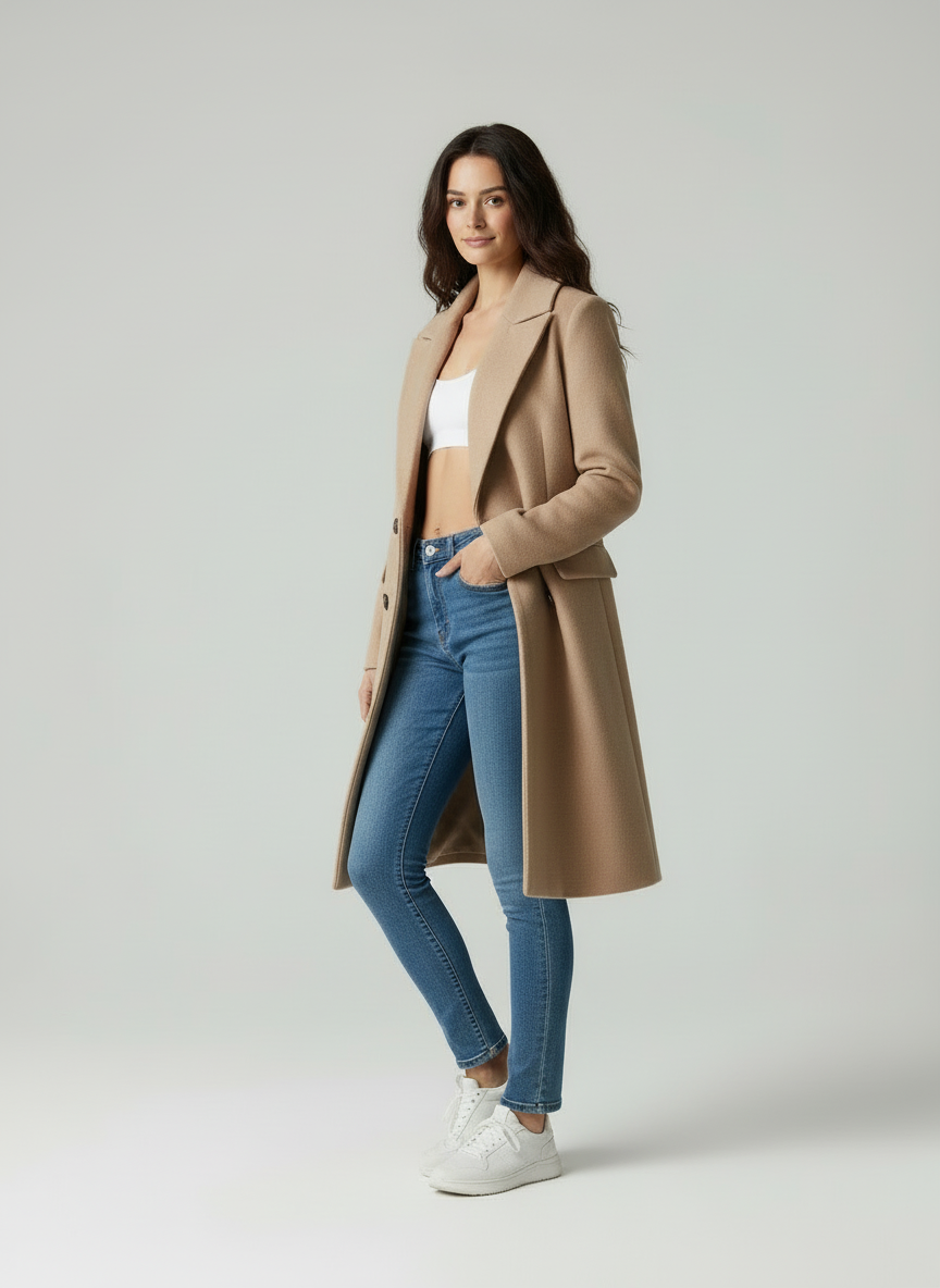 Sacou Damă Lână Rever Notched Formal Casual