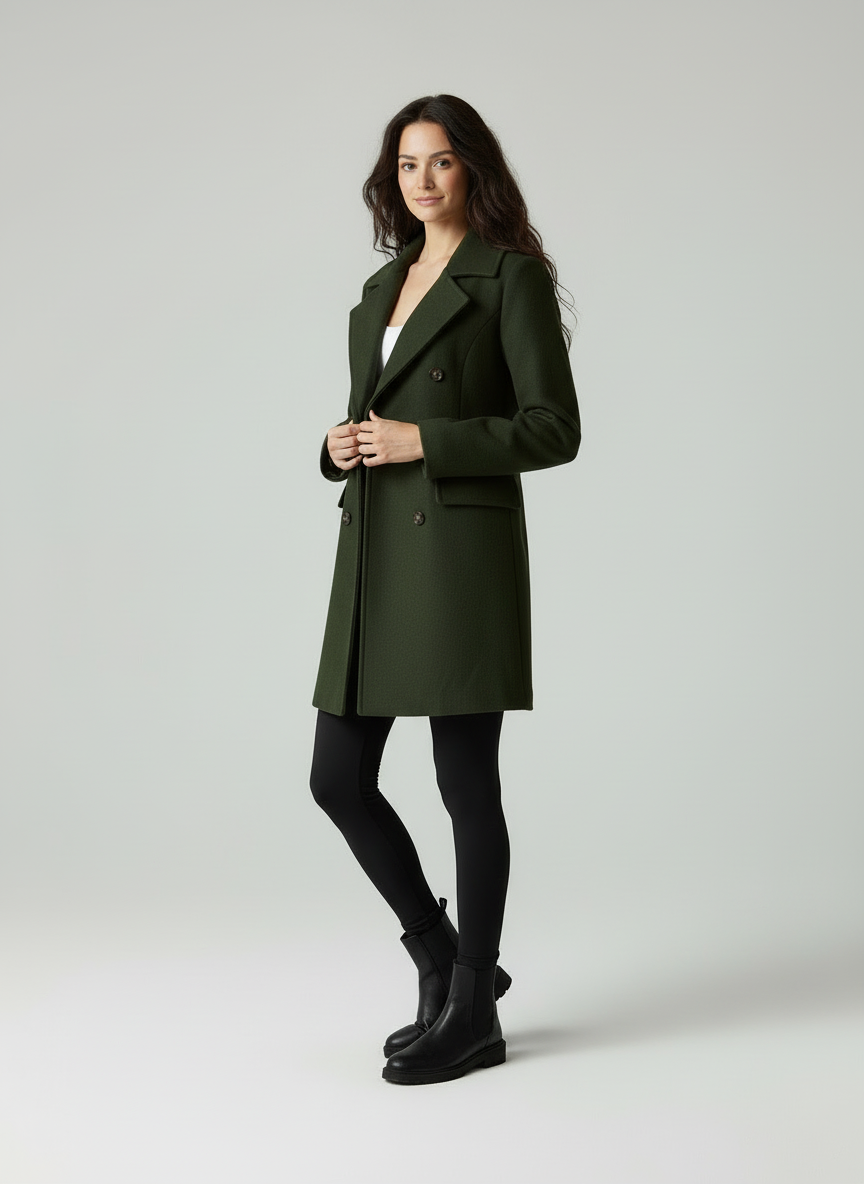 Sacou Damă Lână Rever Notched Formal Casual