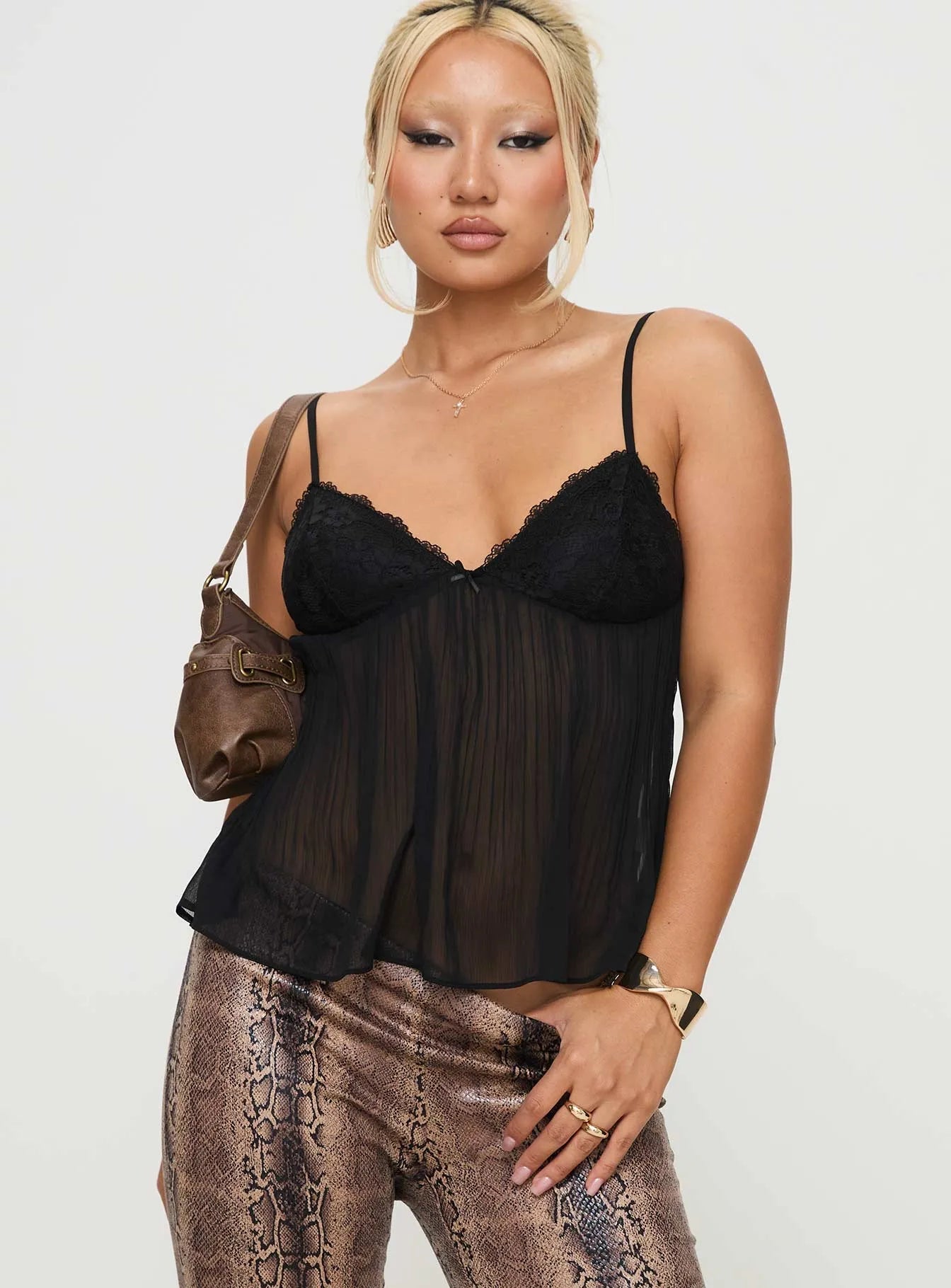 Γυναικείο τοπ Cami Slim Fit Καθημερινό Καλοκαίρι