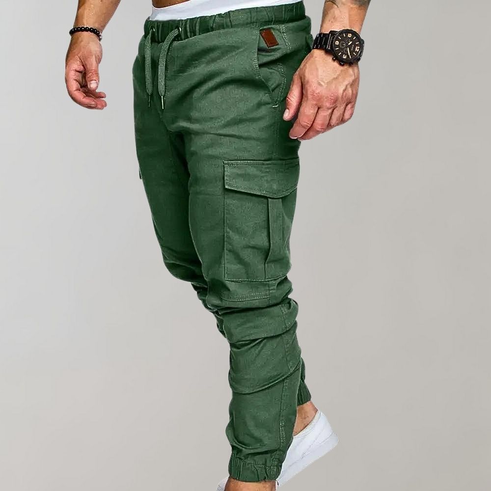 Pantalón Cargo para Hombre Casual Cómodo con Cintura Elástica